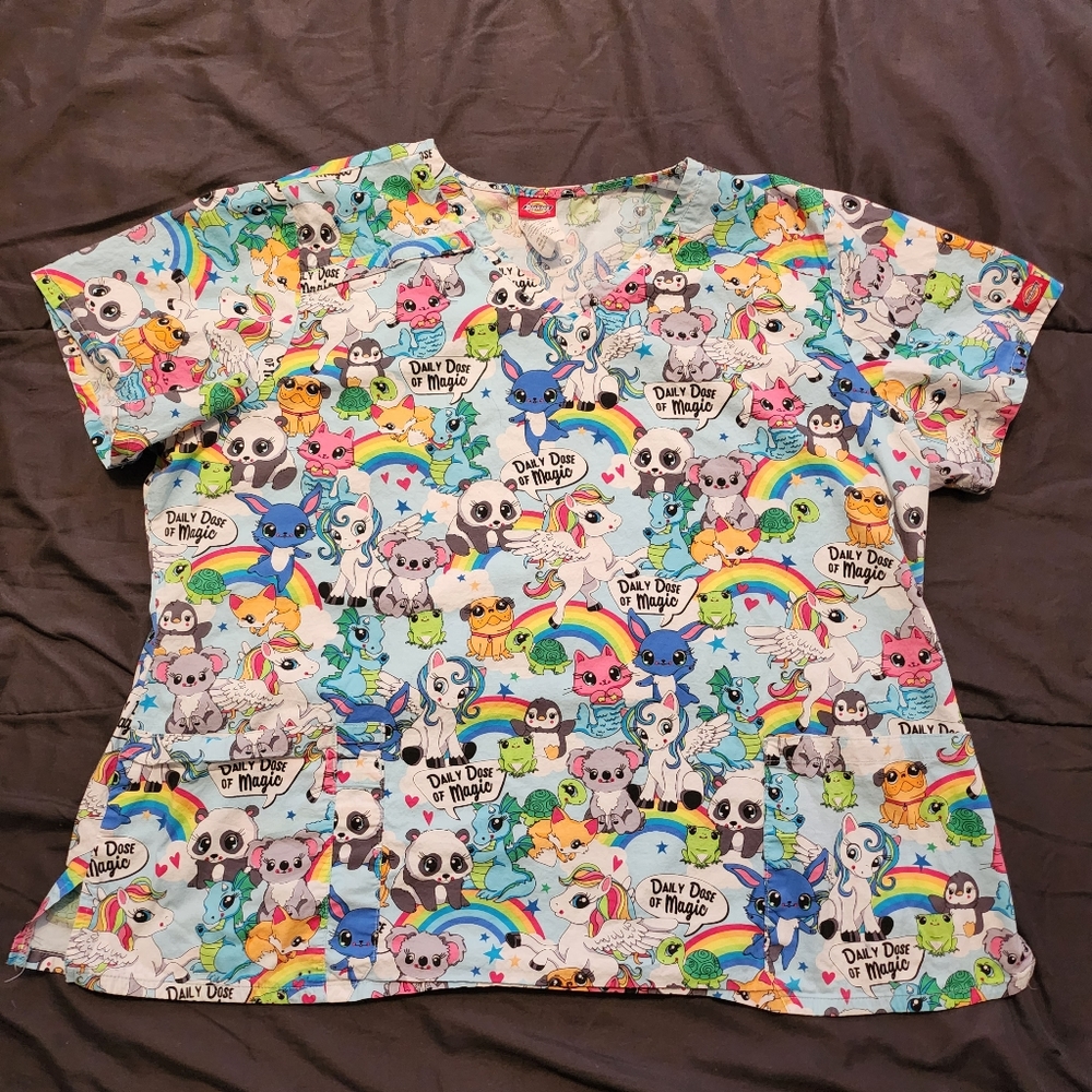 Dickies Kawaii Scrub Top 3X